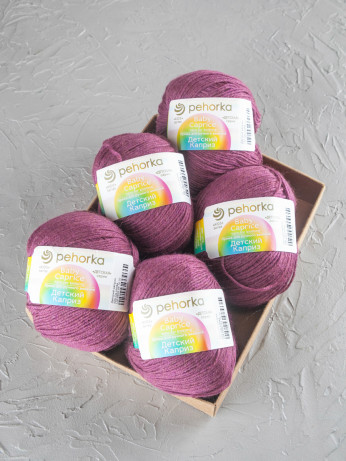 Пряжа Пехорка «Детский каприз» - (525 - Слива)