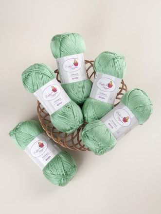 Пряжа "Флоу" (14 - Яблочный шелк)