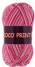 Пряжа VITA cotton "COCO PRINT" - (4666 - Розовый меланж)