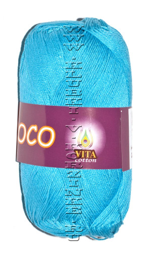 Пряжа VITA cotton &quot;COCO&quot; - (3878 - Голубая бирюза) 50 гр / 240 м100% мерсеризованный хлопок