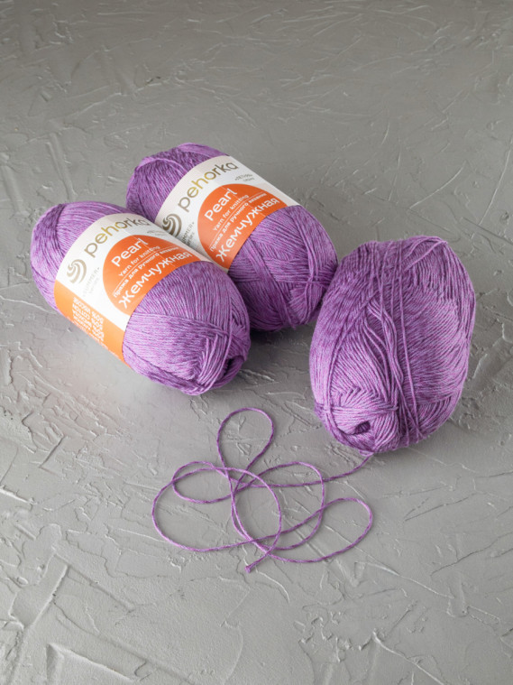 Пряжа Пехорка «Жемчужная» - (179 - Фиалка)
