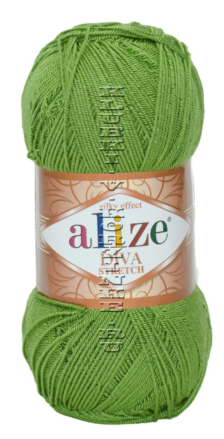 Пряжа DIVA STRETCH Alize - (210 - Зелёный)