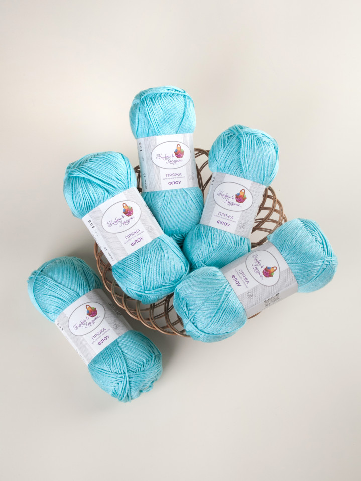 Пряжа "Флоу" (15 - Лазурное небо)