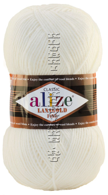 Пряжа Lanagold Fine Alize - (62 - Молочный)