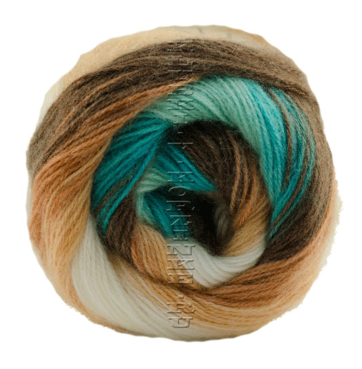 Пряжа ANGORA GOLD BATIK Alize - (4603 - Коричневый, беж, бирюзовый)