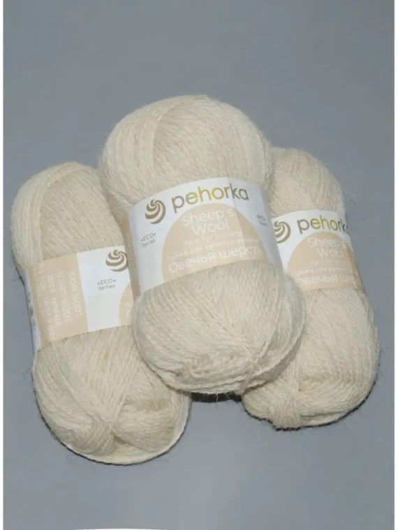Пряжа Пехорка «Овечья шерсть» - (166 - Суровый)