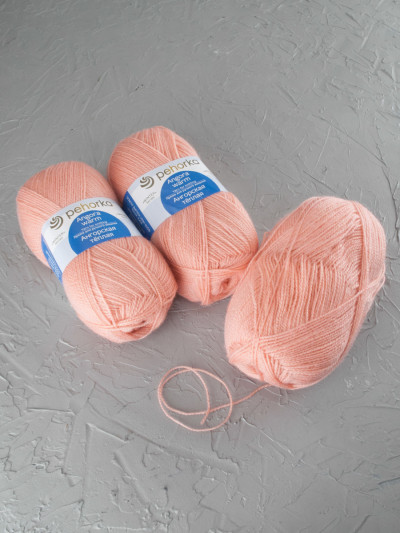 Пряжа Пехорка «Ангорская теплая» - (265 - Розовый персик)