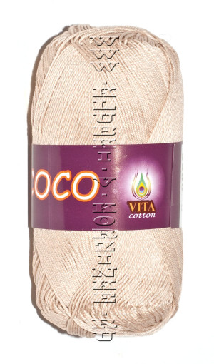 Пряжа VITA cotton &quot;COCO&quot; - (3889 - Светло-бежевый) 50 гр / 240 м100% мерсеризованный хлопок