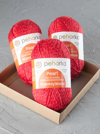 Пряжа Пехорка «Жемчужная» - (06 - Красный)