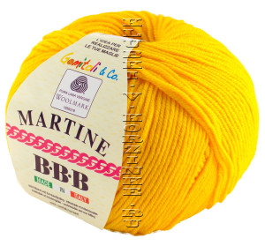 Пряжа Martine BBB - (9416 - Желтый) 50 г / 145 м100% мериносовая шерсть экстра