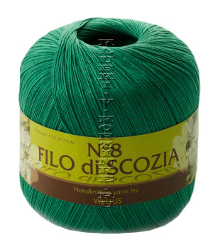Пряжа Filo di Scozia №8 - (111 - Трава) 50 г / 340 м100% мерсеризованный хлопок