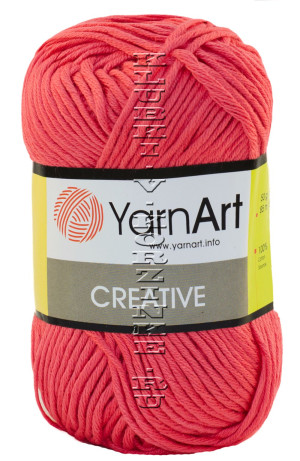 Пряжа YarnArt Creative - (236 - Коралловый) 50 г / 85 м100% хлопок