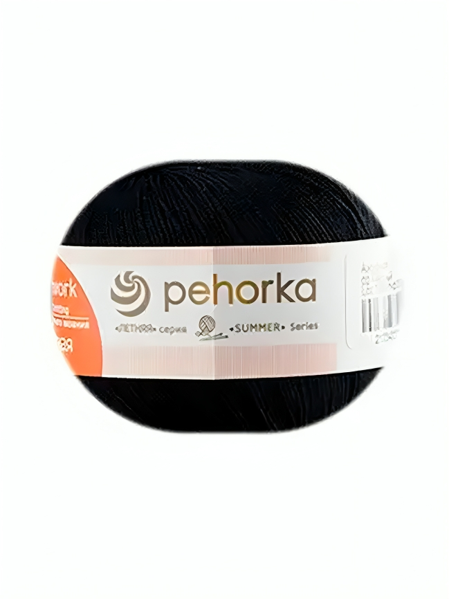 Пряжа Пехорка «Ажурная» - (02 - Черный)