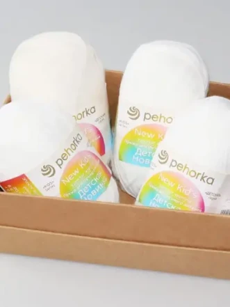 Пряжа Пехорка «Детская новинка» - (01 - Белый)