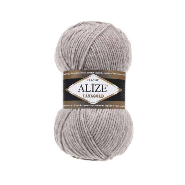 Пряжа «LANAGOLD Alize» - (207 - Светло-коричневый)