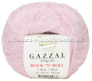 Пряжа GAZZAL Rock 'N' Roll - (13909 - Розовая пудра)