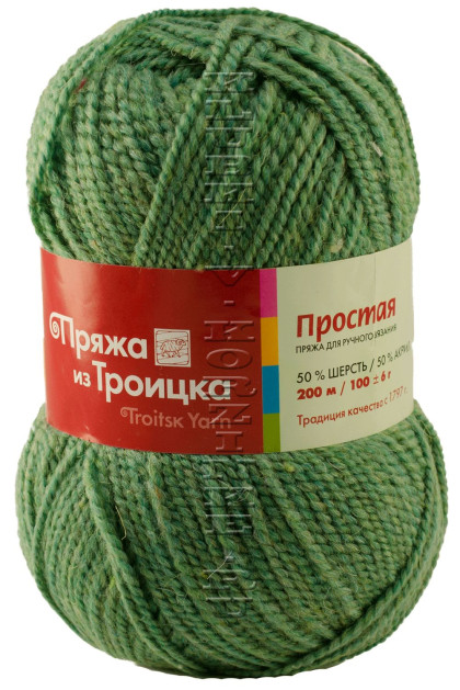 Пряжа Троицкая «Простая» - (0790 - Меланж, мята)