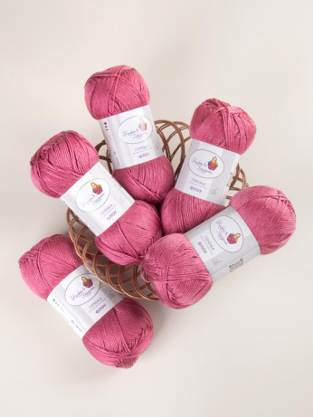 Пряжа "Флоу" (18 - Пионовый шелк)