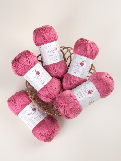 Пряжа "Флоу" (18 - Пионовый шелк)