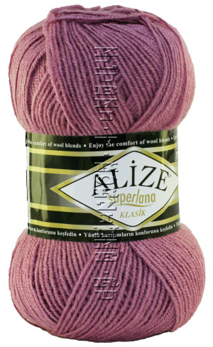Пряжа Superlana Klasik Alize - (28 - Сухая роза) 100 г / 280 м25% шерсть, 75% акрил 