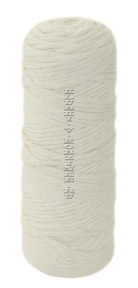 Шпагат крученый хлопковый 4 мм 100 м - (2112 - Неокрашенный хлопок)