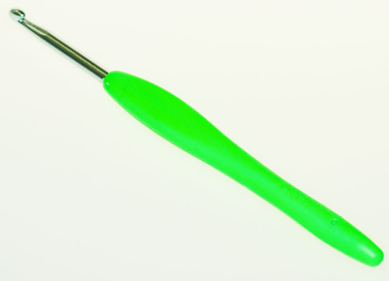 Крючок металлический № 4,5 с каучуковой ручкой 13,5 см