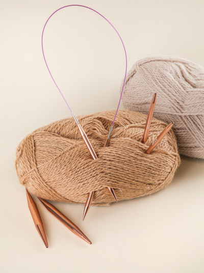 Набор съемных спиц 10см 3,0-10,0 мм розовое золото