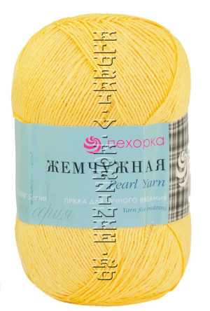 Пряжа Пехорка &quot;Жемчужная&quot; - (12 - Желток) 100 г / 425 м50% хлопок, 50% вискоза