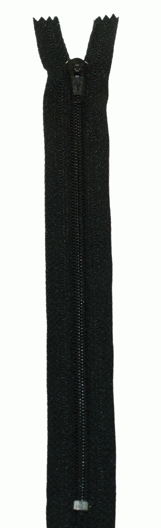 Молния Спираль н/р брючная G004P Gamma, тип 4, 18 см (310 - Чёрный)
