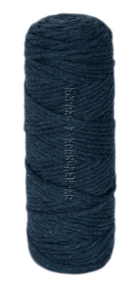 Шпагат крученый хлопковый 4 мм 100 м - (2109 - Тёмный джинс)