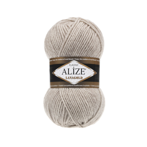 Пряжа «LANAGOLD Alize» - (152 - Беж меланж)