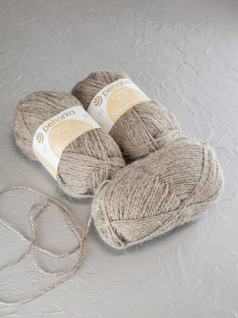 Пряжа Пехорка «Овечья шерсть» - (530 - Светло-натуральный)