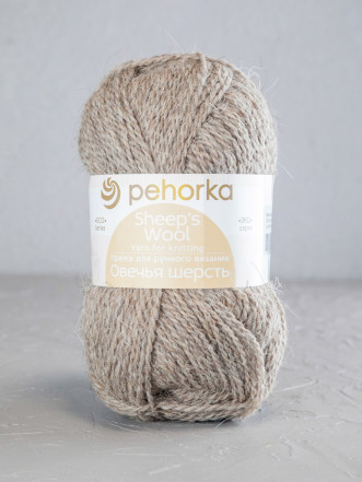 Пряжа Пехорка «Овечья шерсть» - (530 - Светло-натуральный)