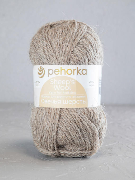 Пряжа Пехорка «Овечья шерсть» - (530 - Светло-натуральный)
