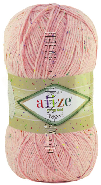Пряжа Cotton Gold  Tweed Alize - (371 - Светло - розовый)