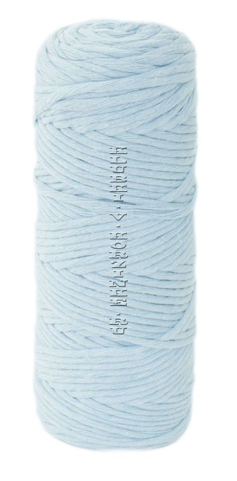 Шпагат крученый хлопковый 4 мм 100 м - (2106 - Голубой)