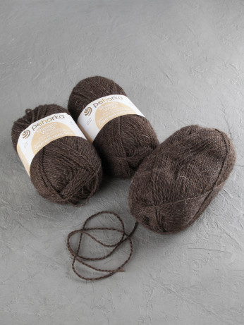 Пряжа Пехорка «Овечья шерсть» - (251 - Коричневый)