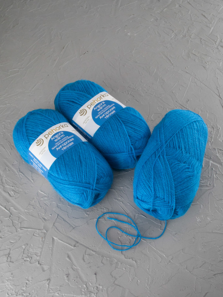 Пряжа Пехорка «Ангорская теплая» - (583 - Бирюза)
