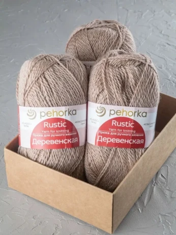 Пряжа Пехорка «Деревенская» - (412 - Верблюжий)