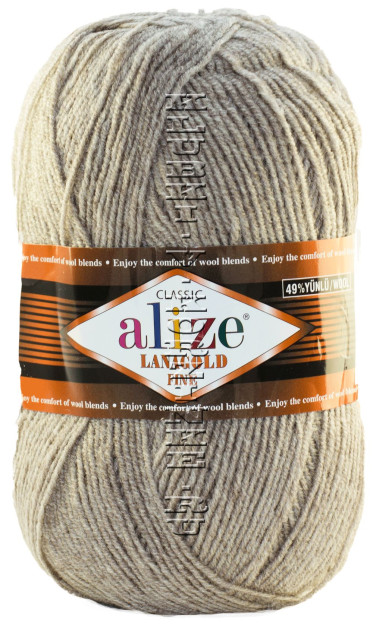 Пряжа Lanagold Fine Alize - (207 - Бежевый меланж)