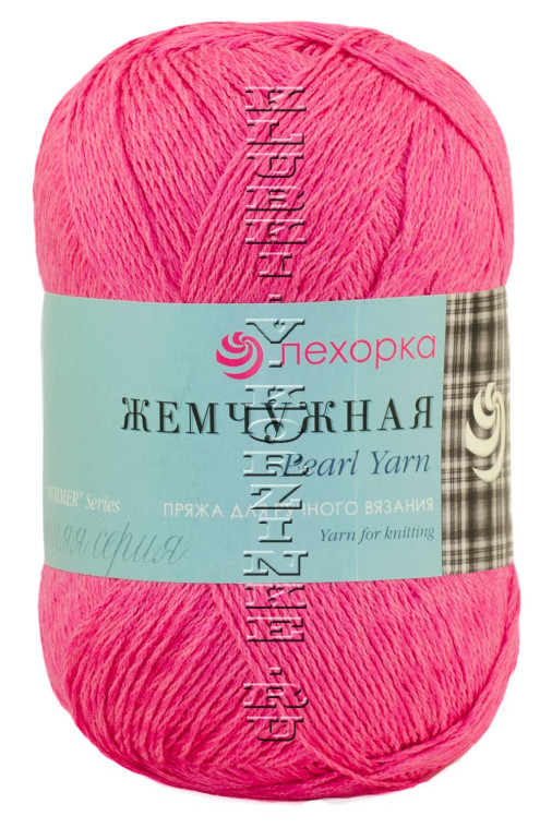 Пряжа Пехорка «Жемчужная» - (439 - Малиновый)