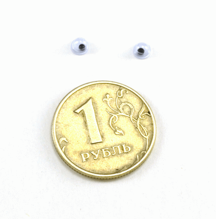 Глаза круглые с бегающими зрачками d 3 мм (MER-3 - черно-белые)