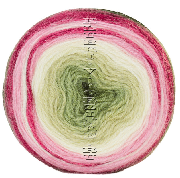 Пряжа Angora Luks Color Nako - (81909 - Хаки, малиновый, розовый, кремовый)