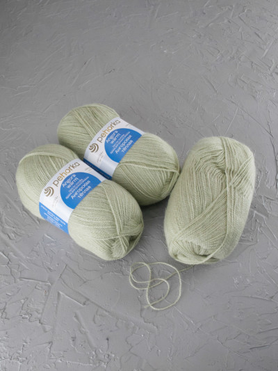 Пряжа Пехорка «Ангорская теплая» - (1076 - Светло-фисташковый)