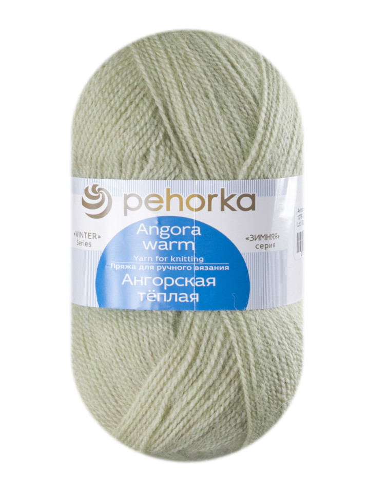 Пряжа Пехорка «Ангорская теплая» - (1076 - Светло-фисташковый)