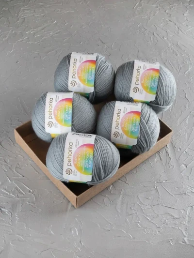 Пряжа Пехорка «Детский каприз» - (48 - Серый)