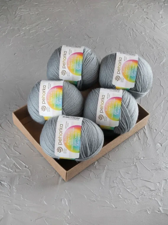 Пряжа Пехорка «Детский каприз» - (48 - Серый)