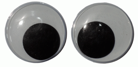 Глаза с бегающими зрачками d 40 мм (МЕR-40 - черный)
