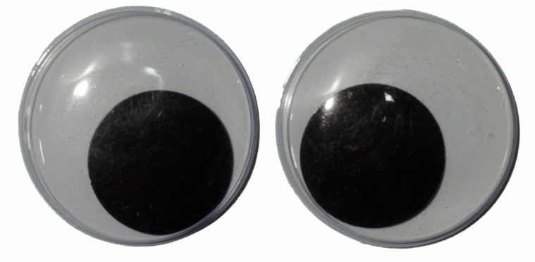 Глаза с бегающими зрачками d 40 мм (МЕR-40 - черный)