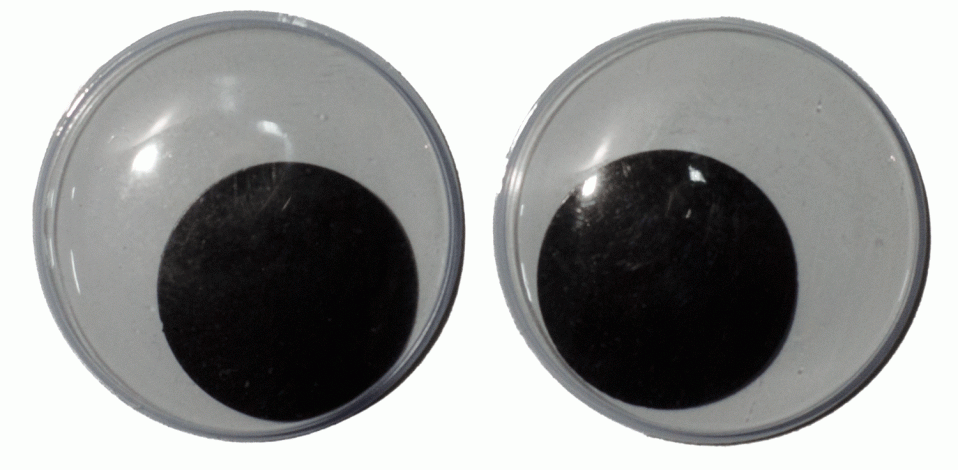 Глаза с бегающими зрачками d 40 мм (МЕR-40 - черный)